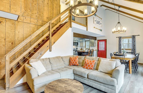 Hamlin Casa | Walk to Roaming Woods Lake: Home w/ Fire Pit!