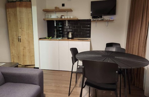 Kazbegi Apartamento | Walk to Ski Lift-1br-studio-balcony-parking