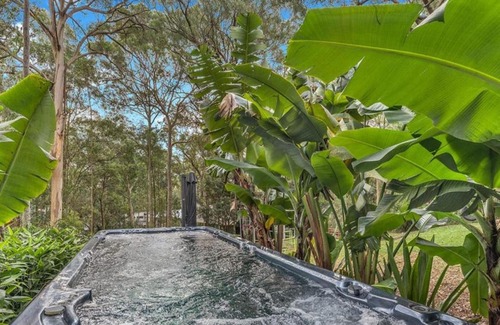 Murrays Beach Casa | Wallarah Forest Stay - heated swim spa and resort style grounds