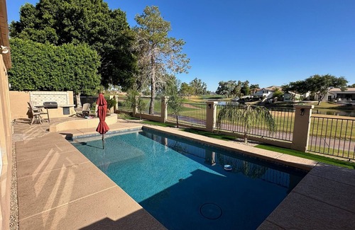 Ocotillo Casa | Water/Golf Course Backyard | Heated Pool Included in Price | Modern 3 bedroom