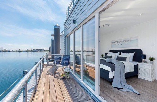 Olpenitz Casa | Harbour View Marina: terraza en la azotea, vista al mar, sauna, lancha