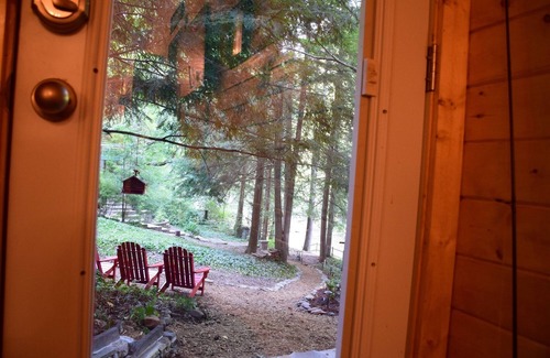 Dahlonega Cabaña | Waterfall Cottage en Cane Creek Falls, 2BR / 2BA a la vista y el sonido de las cataratas