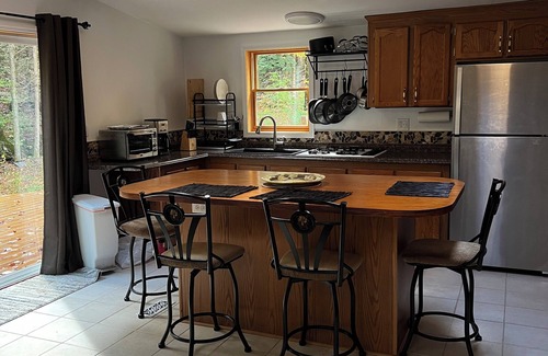 East Branch Casa | Waterfall View from Secluded 4 Bed Cabin in East Branch, NY with Mountain Views