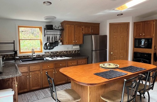 East Branch Casa | Waterfall View from Secluded 4 Bed Cabin in East Branch, NY with Mountain Views