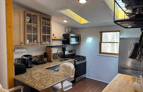 East Branch Casa | Waterfall View from Secluded 4 Bed Cabin in East Branch, NY with Mountain Views