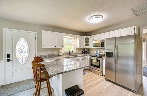 New London Casa | Waterfront Badin Lake Getaway: Boat Dock, Fire Pit