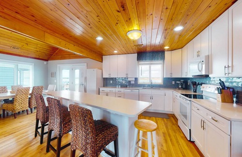 Topsail Beach Casa | Waterfront home with private boat dock & ocean view -dog-friendly & kid-friendly