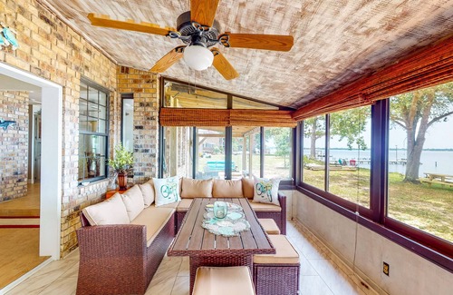Florida Panhandle Casa | Waterfront Home with Dock, Firepit, & Sunroom