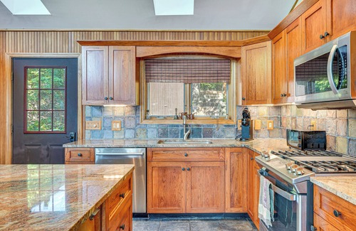 Putnam Station Casa | Waterfront Lake George Lodge w/ Boat Dock & Deck!