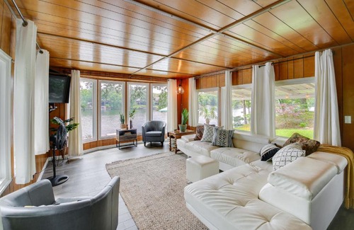Mid America Casa | Waterfront Royal Home with Dock and Patio!