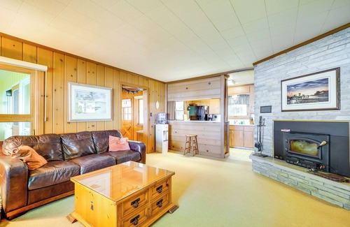 Central Lake Cabaña | Waterfront Torch Lake Cottage w/ Dock & Fire Pit!
