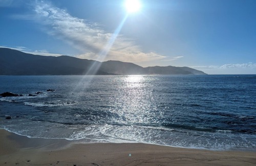 Tiuccia Apartamento | WATERFRONT VIEW OF THE SEA, LARGE STUDIO ON BEACH US KITCHEN, TO 4 PEOPLE