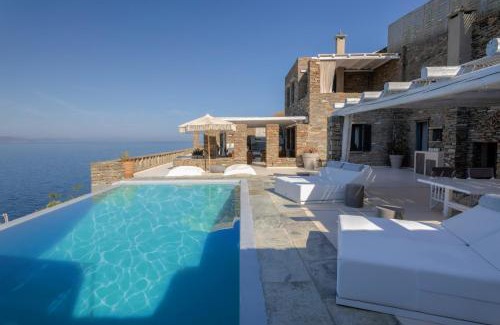 Kea Villa | Waterfront villa with a swimming pool, sea view and direct access to the sea