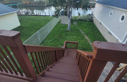Wyandotte Casa | Waterfront with boat dock 3-bedroom house on Detroit River canal. Good for 8