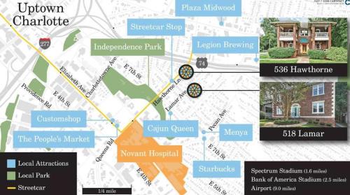 Charlotte Casa | Well Located 1 BR in Elizabeth with Covered Porch