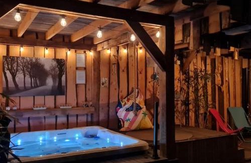 Sint-Annaland Chalet De Esquí | wellness chalet met jacuzzi, sauna, omheinde tuin,