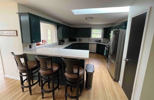 Fennville Casa | West Michigan Spanish Compound - Pool - Sport Court - Game Room - 1.7 acres