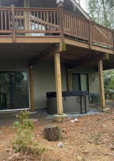 Pocono Pines Casa | Whispering Pines Chalet Game Room Fire Pit