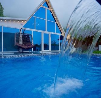 Gabala Casa | White Aframe with heated pool