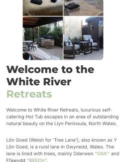 Chwilog Cabina | White River Retreats luxury lodges with Private Wood Fired Hot Tub