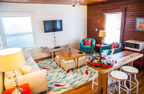 St. Augustine Beach Apartamento | Winston en Ruby Dog en la calle B