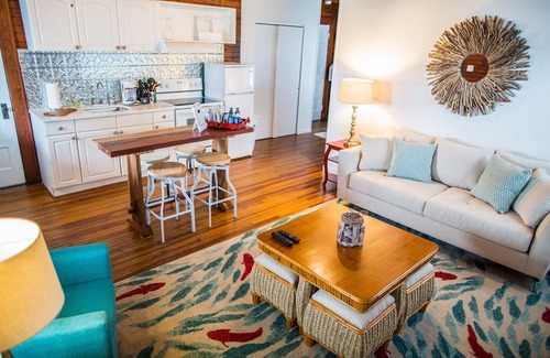 St. Augustine Beach Apartamento | Winston en Ruby Dog en la calle B