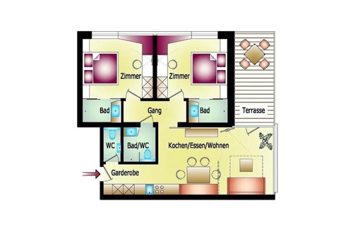 Distelberg Apartamento | Wohnung in Distelberg mit Garten, Grill und Terrasse