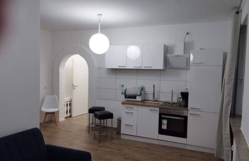Lubbecke Apartamento | Wohnung Monteure 4 Personen, Zentral, Ruhig, Küche