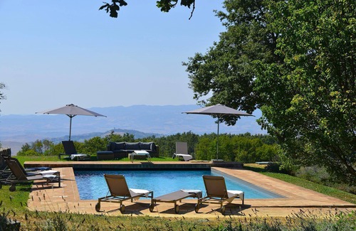 San Casciano dei Bagni Villa | Casa de vacaciones privada con piscina privada, WIFI, TV, patio, vista panorámica, aparcamiento