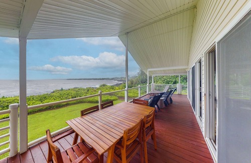 Keaau Casa | Avistamiento de ballenas: ¡casa frente al mar en los acantilados con una vista impresionante y amaneceres increíbles!