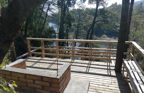 Pucon Casa | Wonderful rustic cabin 2, with native logs, on the banks of the Trancura River