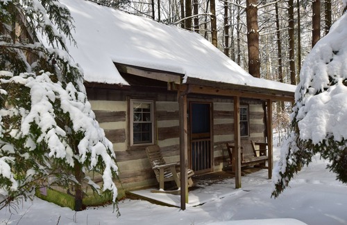 Laurelville Cabina | Cabaña de madera-Baño Privado-Romántico-Vista al bosque-Blue Log Cabin