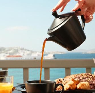 Mykonos Cama Y Desayuno | Yalos Hotel Sunset view Mykonos town private rooms