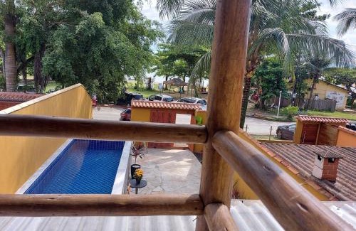 Jabaquara Casa | Yara - 4 suítes , Frente Praia, piscina em raia, Churrasqueira, Garagem, Wi-Fi
