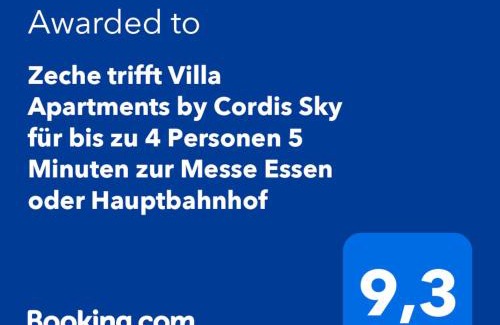 Ruettenscheid Apartamento | Zeche trifft Villa Apartments by Cordis Sky für bis zu 4 Personen 5 Minuten zur Messe Essen oder Hauptbahnhof