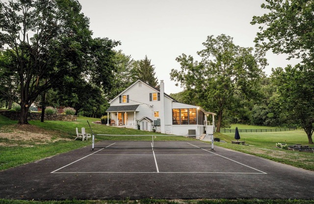 Welcome to the spacious 5BR 2.5BA farmhouse on a secluded 75-acre property near Manchester, MD, in scenic Carroll County. It promises a relaxing retreat near the state line, exciting local attractions, and natural landmarks.
