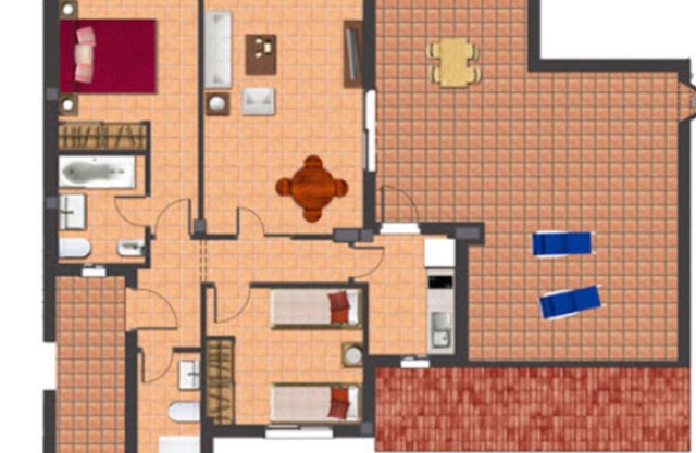 Ático 2 dormitorios bloque 1 (Apartamento 1)