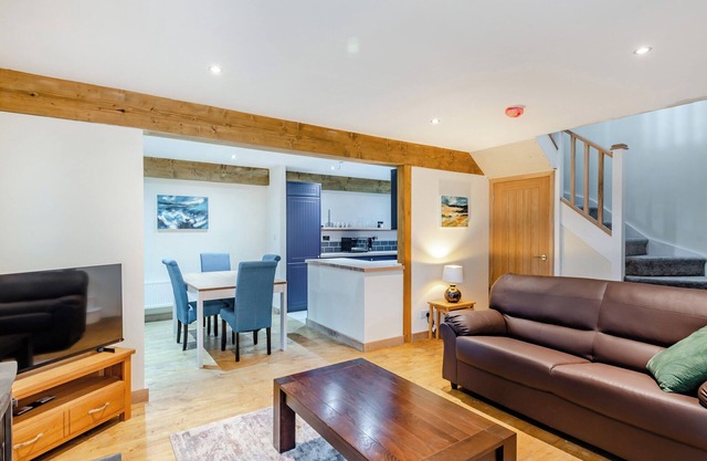 A cosy barn conversion for up to six guests, with superb open views across the fields.
