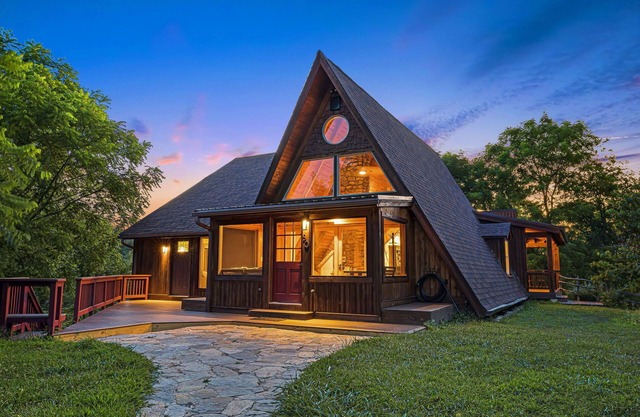 A-Frame w/ Trails, Hot Tub & Views | 20 Mins to Asheville + Biltmore Pass