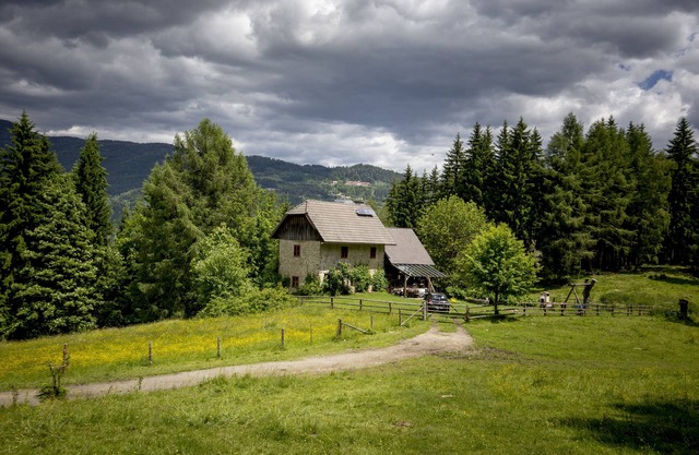 Almhütte Bauernhof Mandl con "olla caliente" y estanque