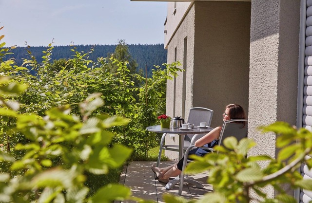 Apartamento 'Auszeit Mit Pflegen - Fewo 1' con jardín compartido, balcón y Wi-Fi