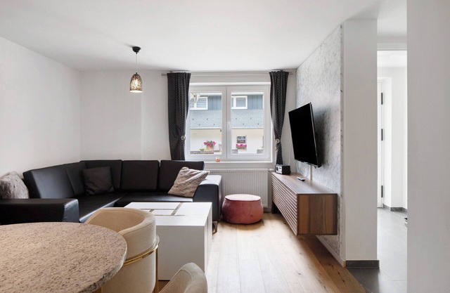 Apartamento 'Selinas Und Gentjanas Kuckucksnest' con vistas a la montaña, jardín compartido y Wi-Fi