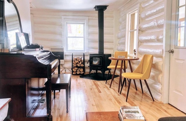 Arkville Chalet—log cabin with wood stove and mountain view