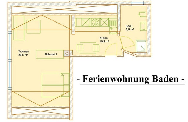 Baden, 1 Schlafraum - Fröhlich-daheim