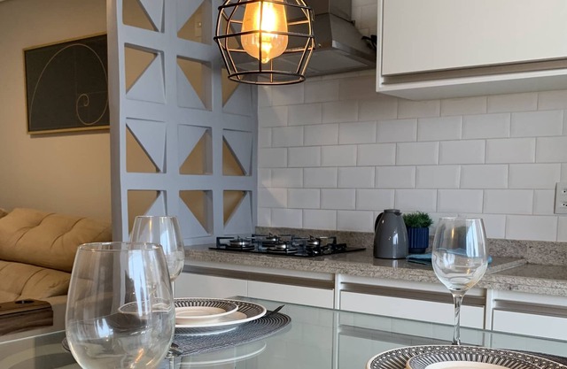Beautiful 1 Bedroom Apartment Decorated with Charcoal Barbecue