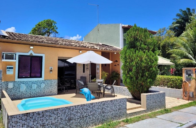 Casa 4 quartos, com piscina no Condominio Sol Marina Jacuipe com acesso a praia e ao rio de Jacuipe