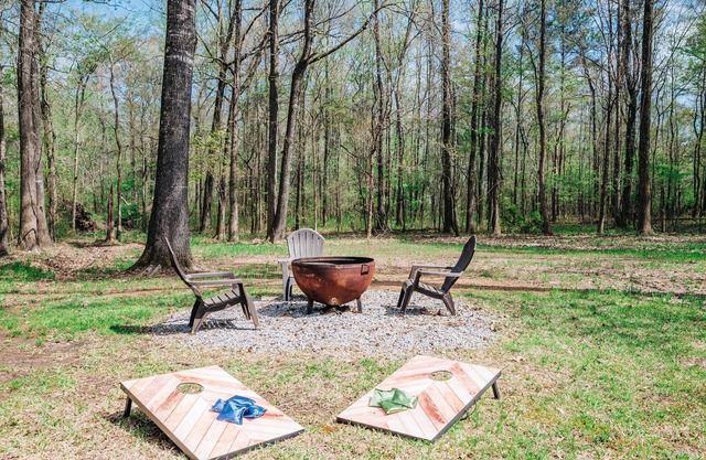 Relax at this comfortable and cozy cabin in the wood