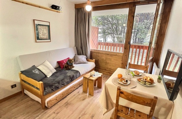 Estudio acogedor para 2 en Val-d'Isère, cerca del centro y pistas, acepta mascotas