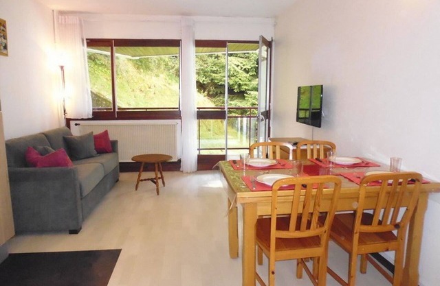 Estudio para 4 personas cerca de las pistas con balcón y vistas, bien equipado
