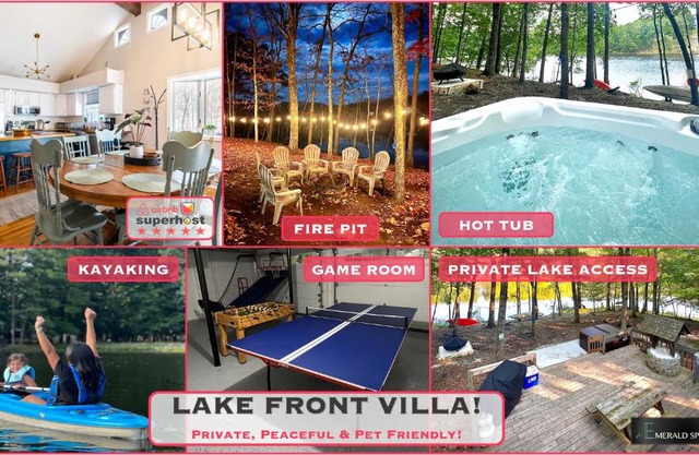 Dog Friendly, Lakefront, Hot Tub, Newly Renovated!
